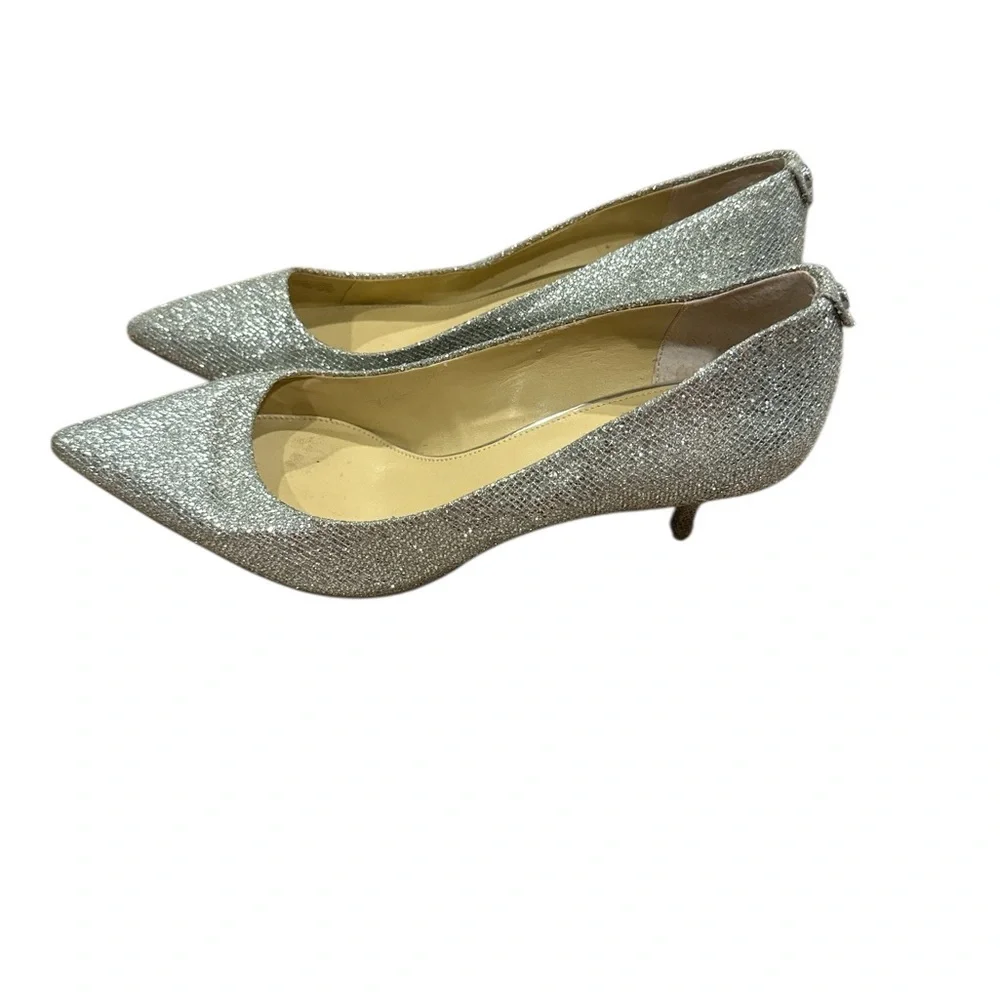 Michael KORS Shimmering Silver Women's Heels - Picture 2 of 5